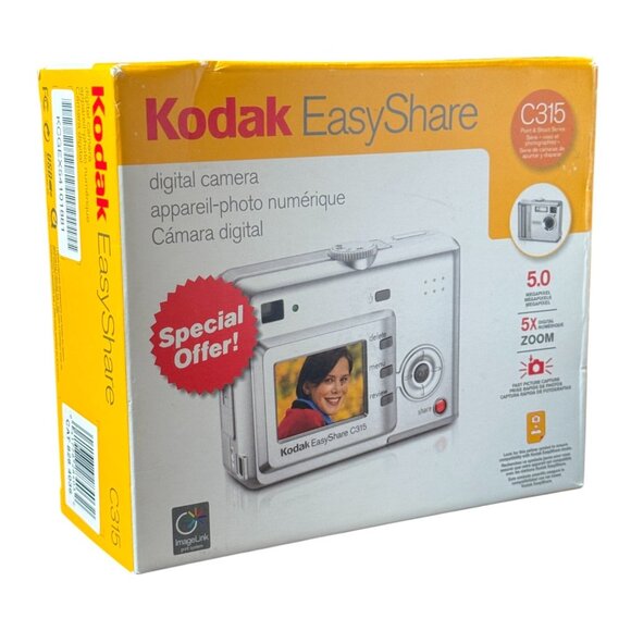 Kodak EasyShare C315 5.0MP Digital Camera Tested Works Incl Software SD Card - Picture 11 of 12
